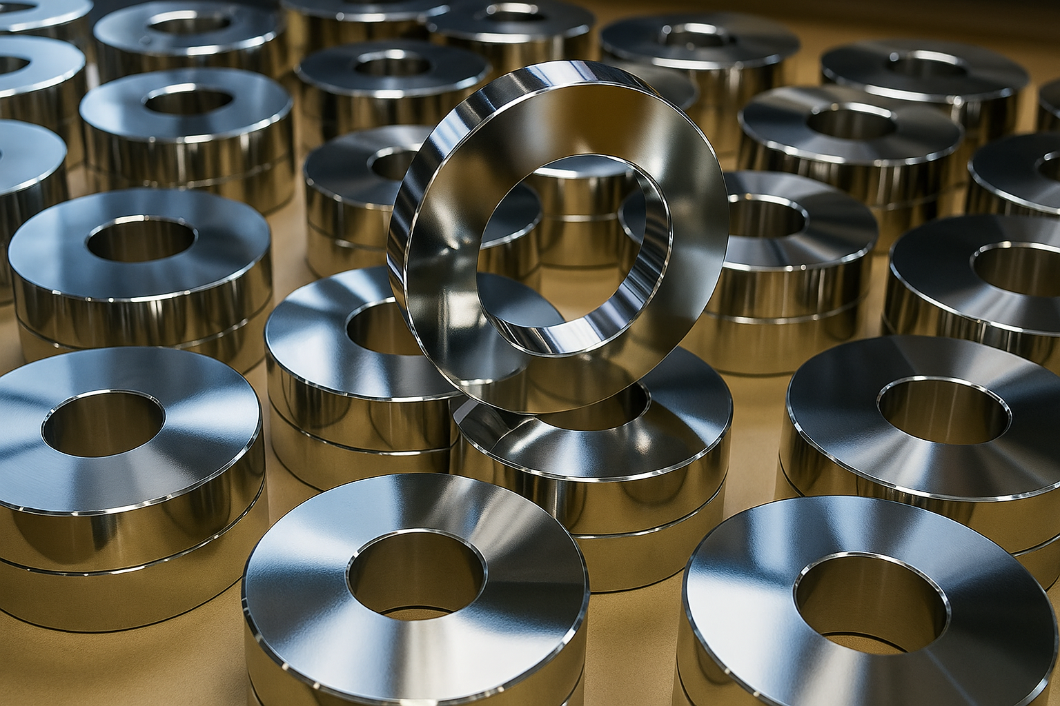 Piezas de aluminio electropulidas con acabado brillante
